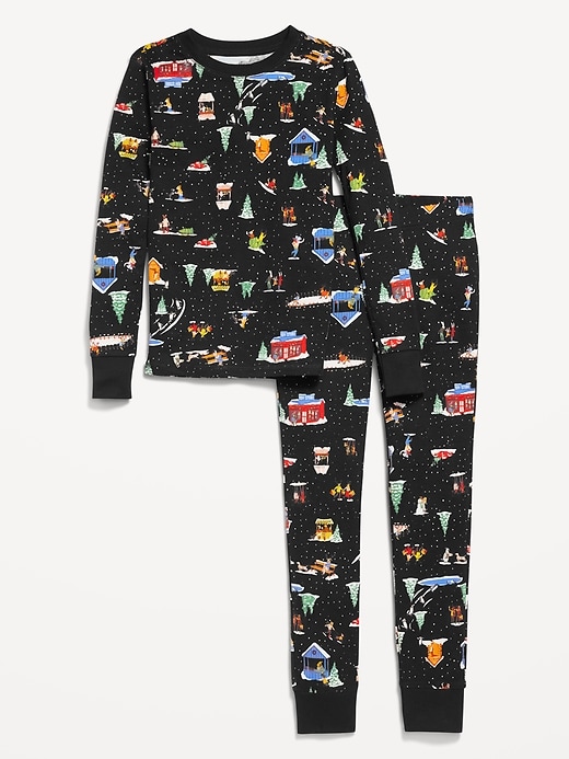 View large product image 2 of 4. Gender-Neutral Graphic Snug-Fit Pajama Set for Kids