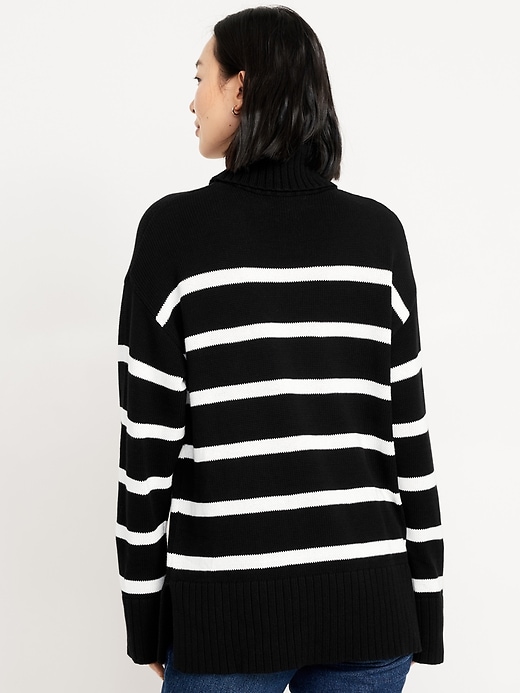 Image number 2 showing, Turtleneck Tunic Sweater