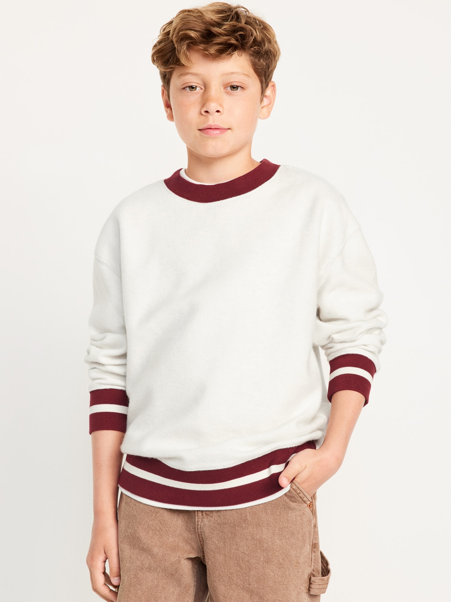 Oversized Crew-Neck Sweatshirt for Boys