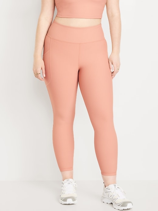 Image number 5 showing, High-Waisted PowerSoft Rib Pocket Leggings