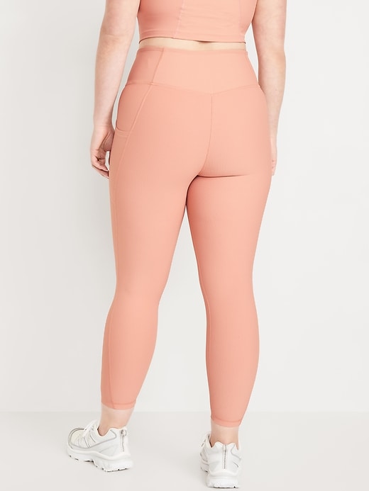 Image number 6 showing, High-Waisted PowerSoft Rib Pocket Leggings