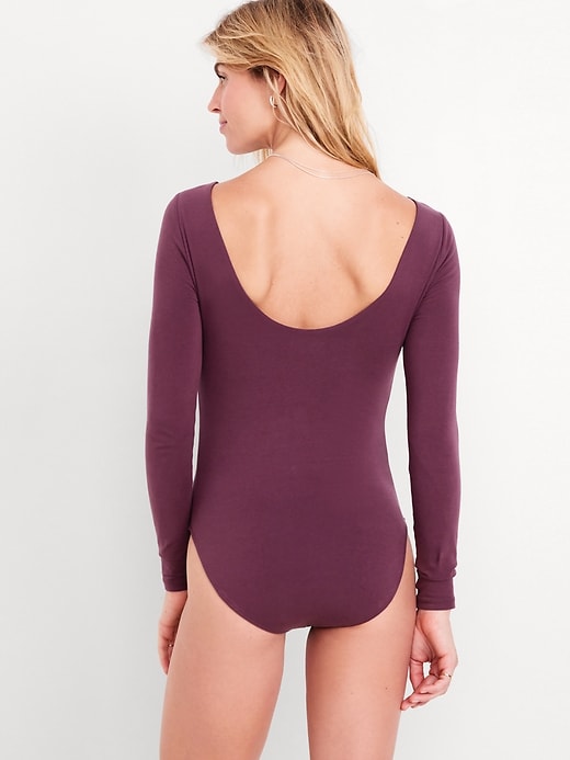 Image number 2 showing, Double-Layer Scoop-Back Bodysuit