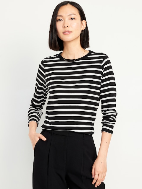 EveryWear Long-Sleeve T-Shirt - Black Stripe