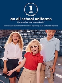 View large product image 4 of 4. School Uniform Fit & Flare Pique Polo Dress for Girls