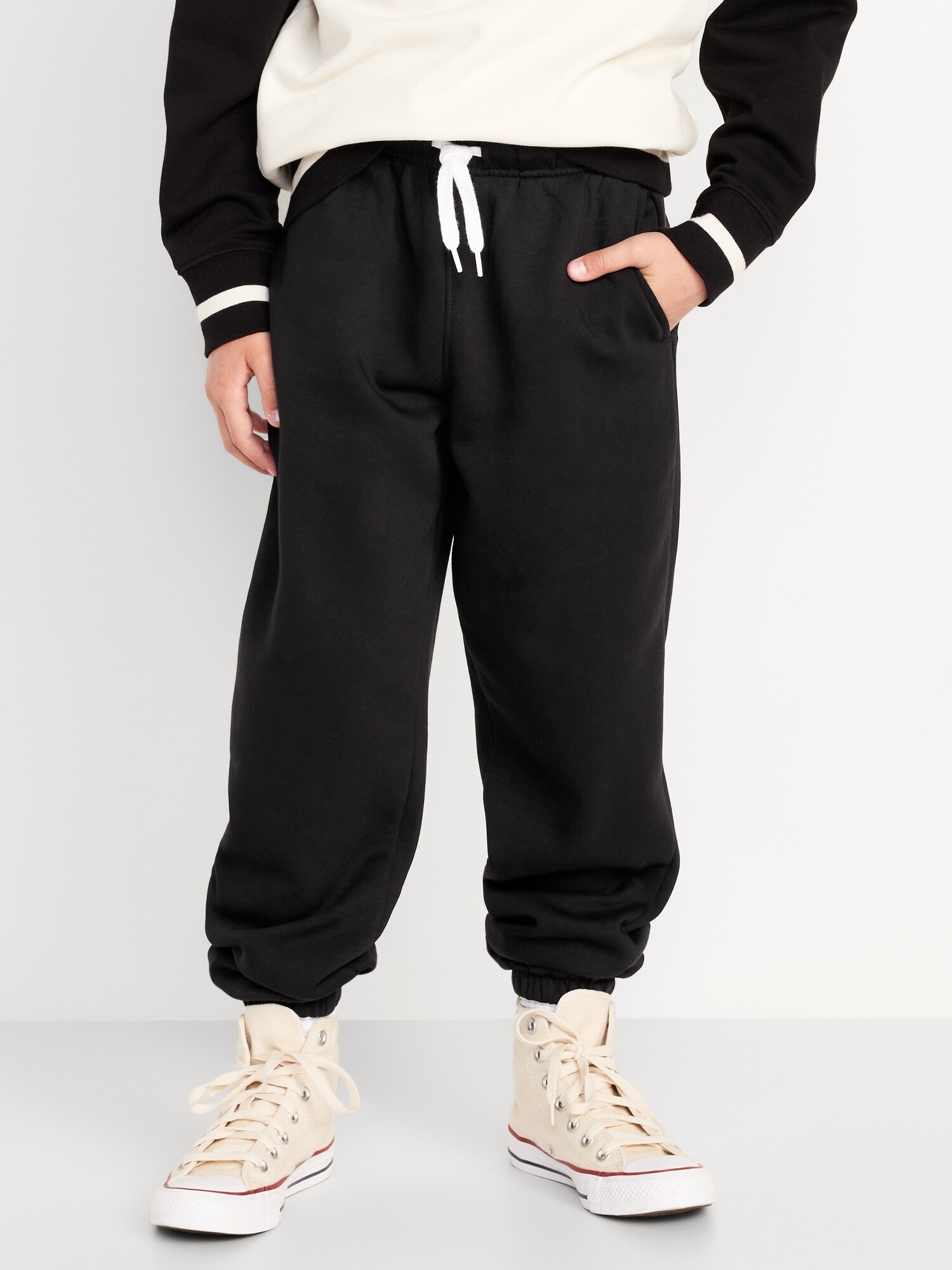 Брюки Old Navy Favorite Fleece Baggy Jogger Sweatpants для мальчиков, цвет: Чёрный