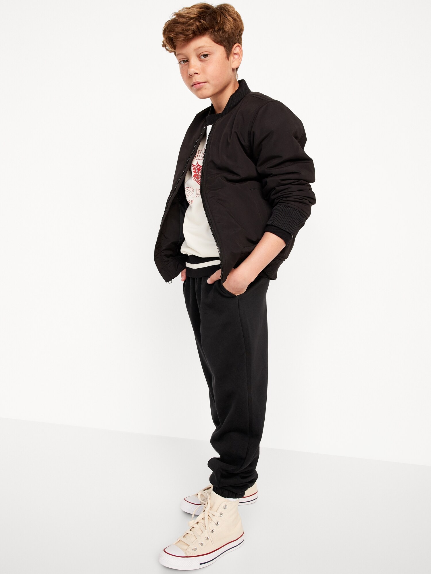 Брюки Old Navy Favorite Fleece Baggy Jogger Sweatpants для мальчиков, цвет: Чёрный, вариант 1 — фото 3