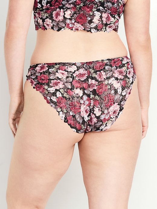 Image number 6 showing, Mid-Rise Lace Bikini Underwear