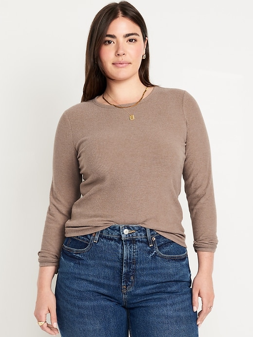 Image number 5 showing, Plush-Knit Long-Sleeve T-Shirt