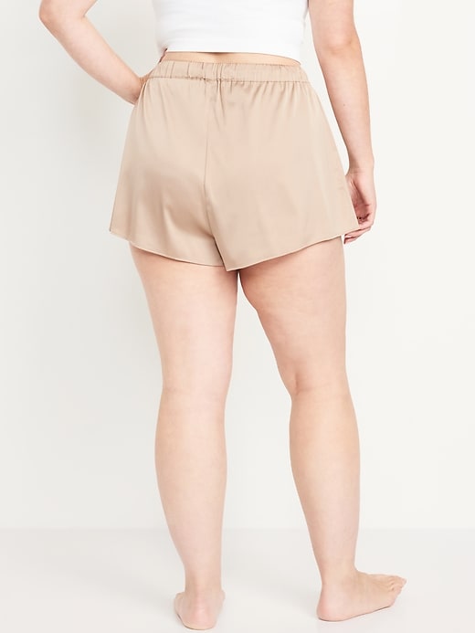 Image number 6 showing, Satin Pajama Shorts