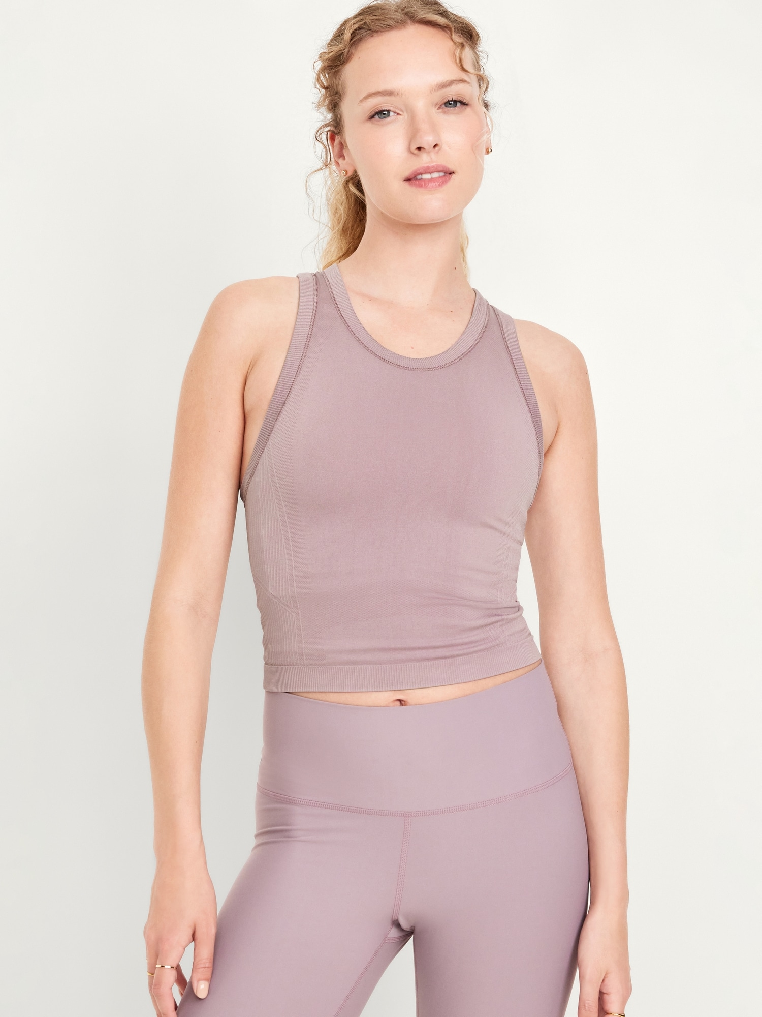 Fitted Seamless Crop Tank Top