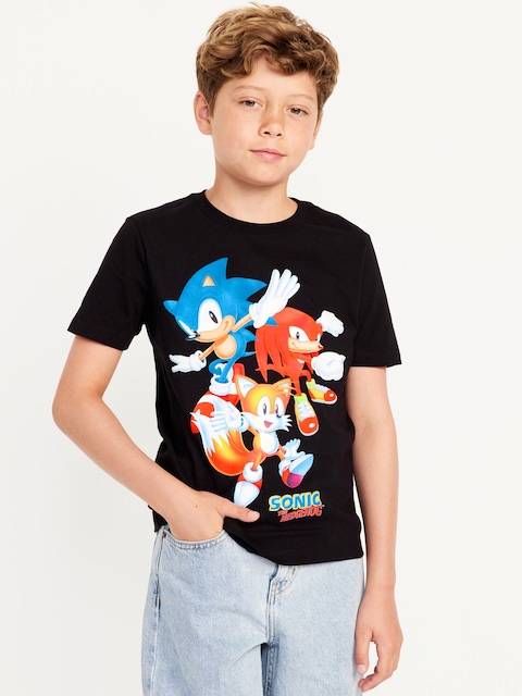 Sonic The Hedgehog™ Gender-Neutral Graphic T-Shirt for Kids - Black Jack