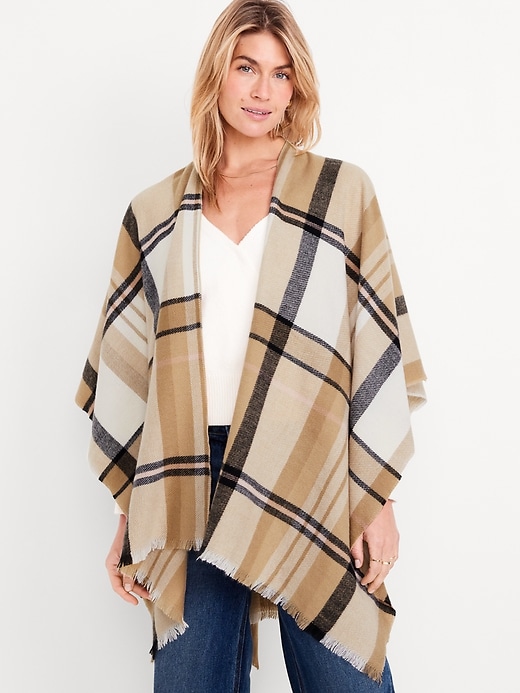 Image number 1 showing, Flannel Poncho