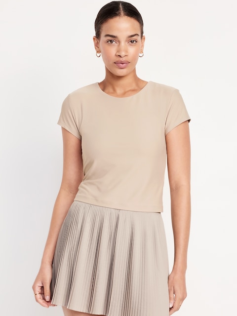 PowerSoft Support Crop Top - Savanna Grass