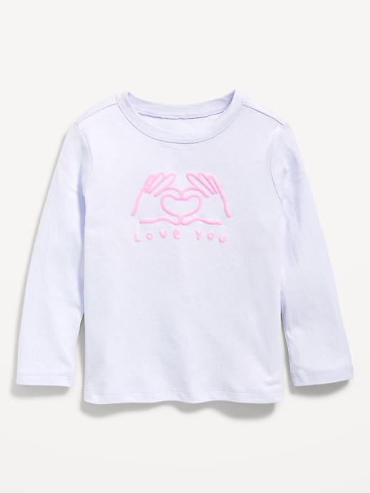 View large product image 1 of 1. Long-Sleeve Graphic T-Shirt for Toddler Girls