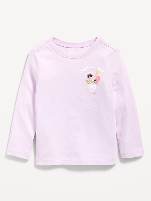 View large product image 1 of 2. Long-Sleeve Graphic T-Shirt for Toddler Girls