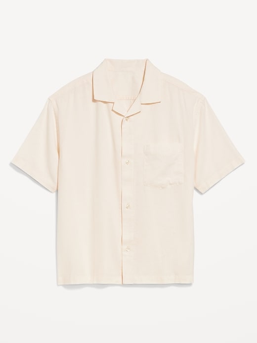 Image number 7 showing, Short-Sleeve Crop Camp Shirt