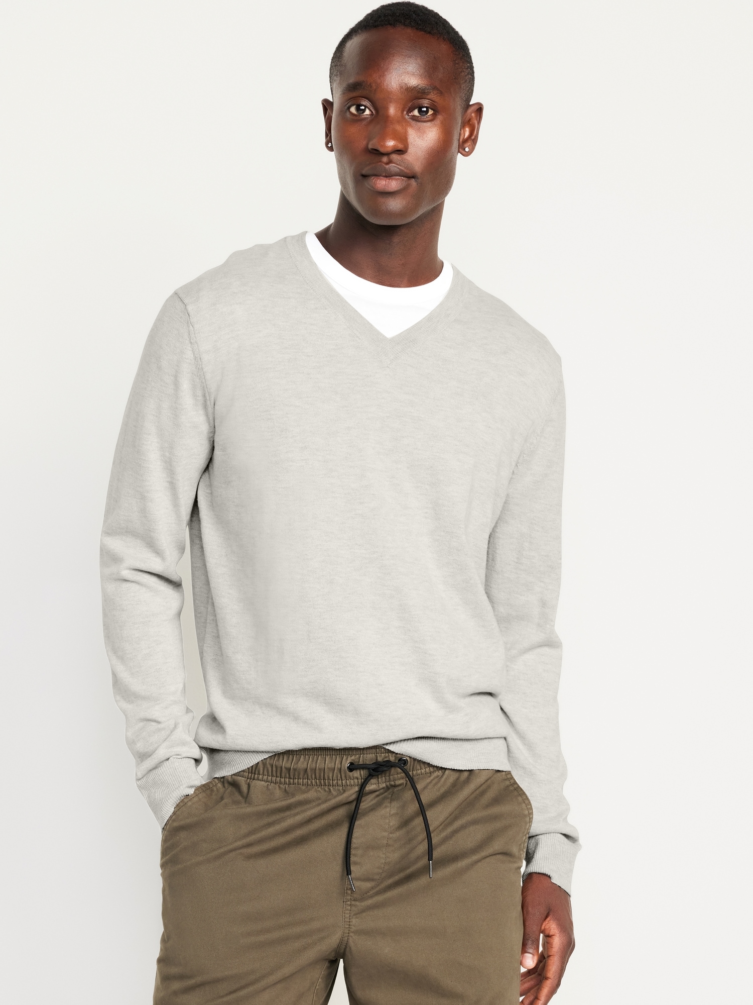 Mens navy v neck sweater best sale