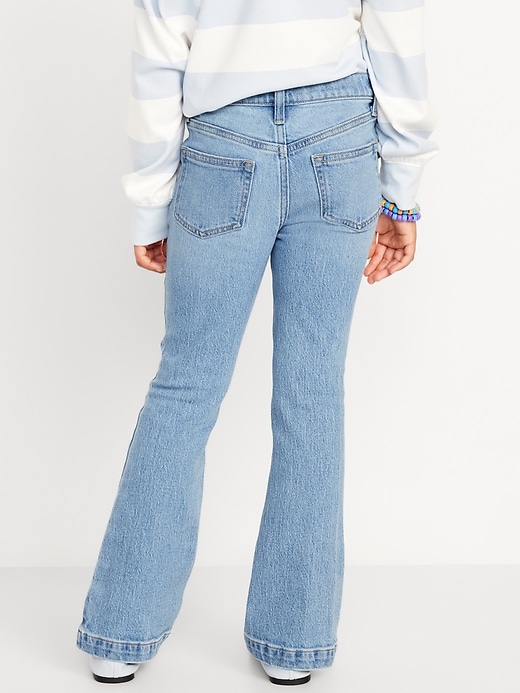 View large product image 2 of 5. High-Waisted Utility Pocket Flare Jeans for Girls