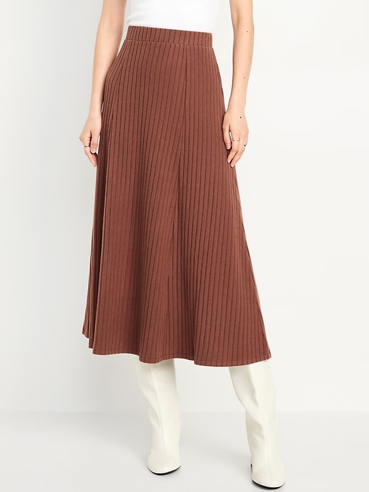 Image number 1 showing, Cozy Ribbed Maxi Skirt