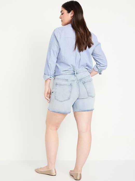 Image number 6 showing, High-Waisted OG Jean Cut-Off Shorts -- 5-inch inseam