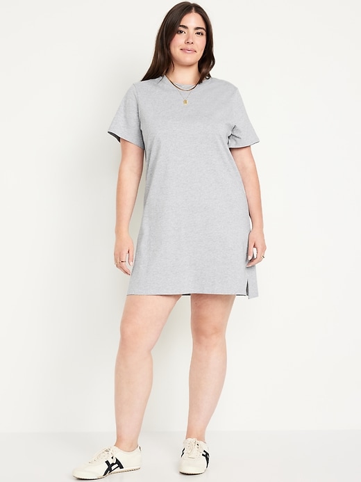 Image number 5 showing, Crew-Neck Mini T-Shirt Dress