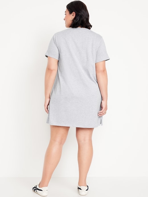 Image number 8 showing, Crew-Neck Mini T-Shirt Dress