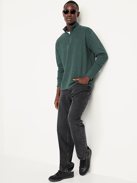 Image number 3 showing, French Rib Quarter-Zip Sweater