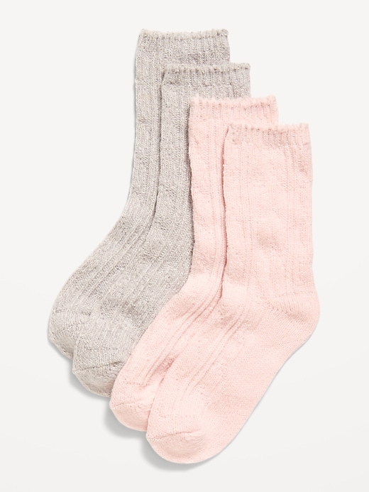 View large product image 1 of 1. Soft-Knit Camp Crew Socks 2-Pack for Girls