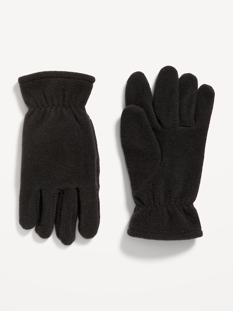 Gender-Neutral Go-Warm Microfleece Gloves for Kids - Black Jack