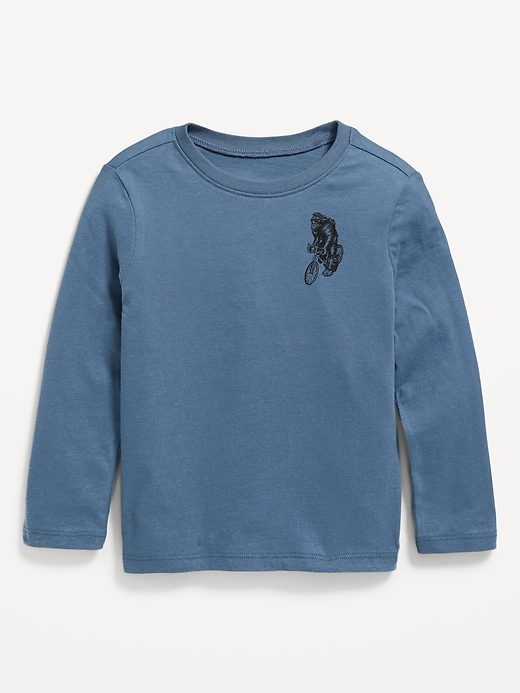 View large product image 1 of 2. Long-Sleeve Graphic T-Shirt for Toddler Boys