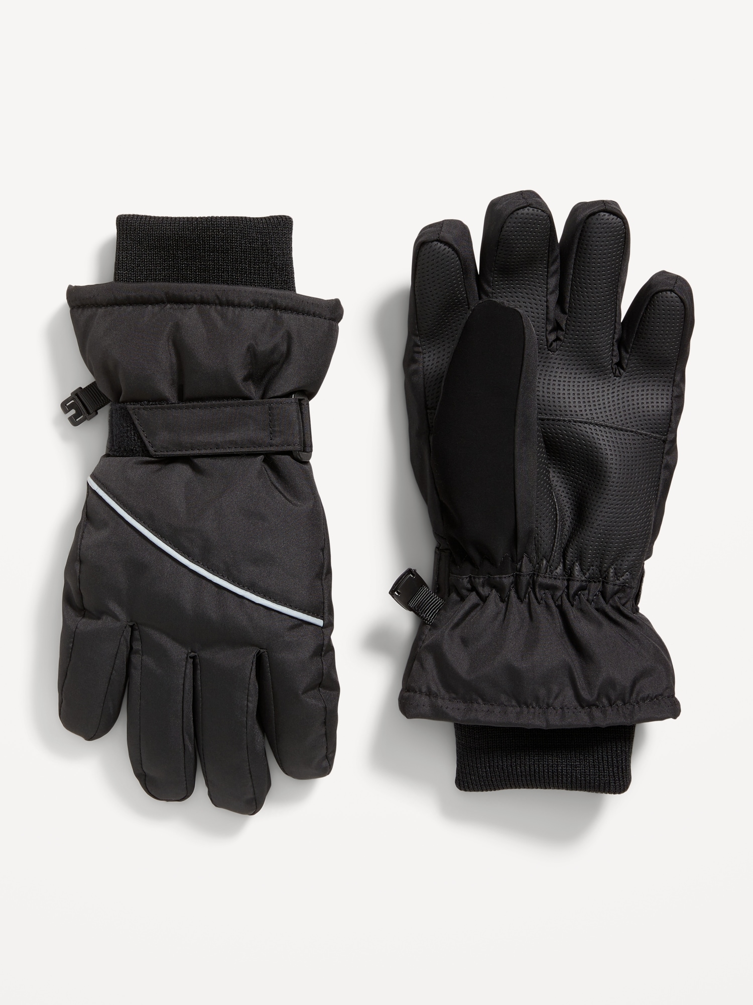 Gender-Neutral Snow Gloves for Kids - Black