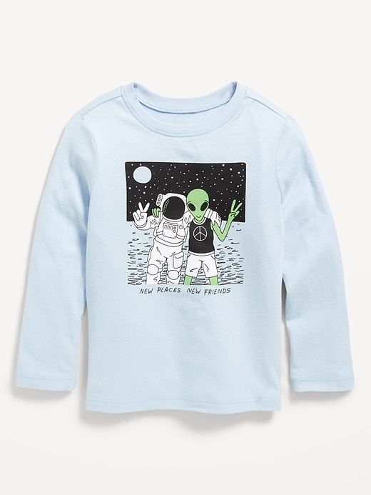 View large product image 1 of 1. Long-Sleeve Graphic T-Shirt for Toddler Boys