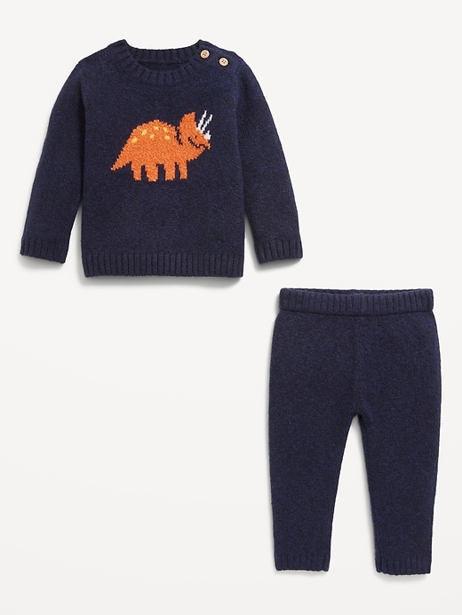 View large product image 2 of 3. SoSoft Crew-Neck Graphic Sweater and Bottoms Set for Baby