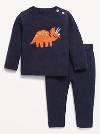 View large product image 3 of 3. SoSoft Crew-Neck Graphic Sweater and Bottoms Set for Baby