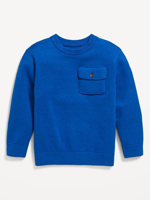 View large product image 2 of 2. SoSoft Lite Utility Pocket Sweater for Toddler Boys