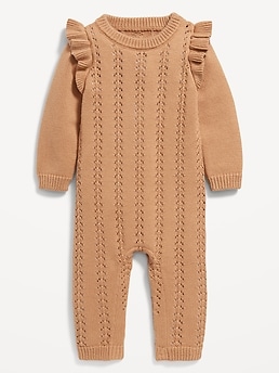 Sweater-Knit Ruffled One-Piece for Baby | Old Navy