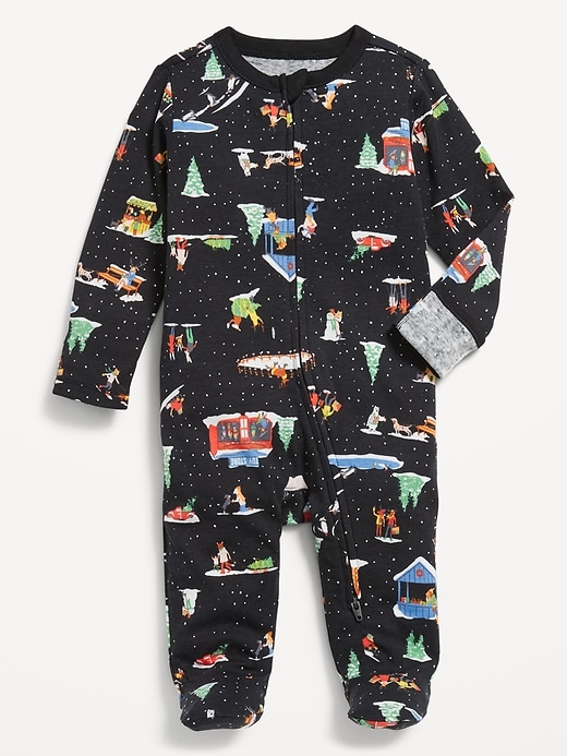 View large product image 2 of 3. 2-Way-Zip Printed Sleep &amp; Play Footed One-Piece for Baby