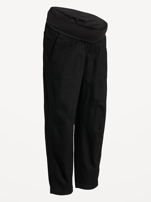 Image number 6 showing, Maternity Rollover Waist Pulla Utility Pants