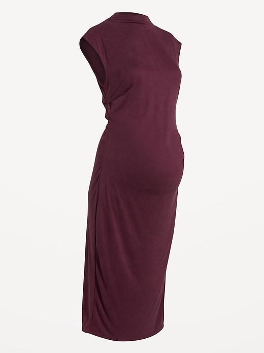 Image number 5 showing, Maternity Mock Neck Midi Dress