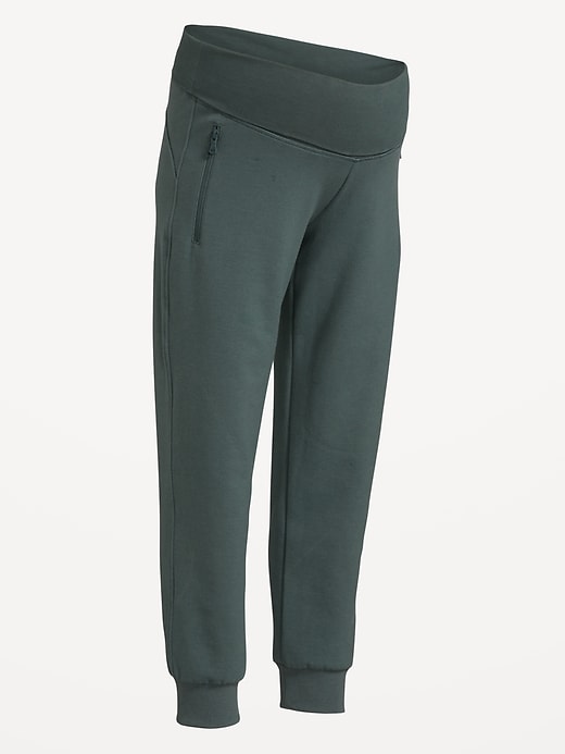 Image number 6 showing, Maternity Dynamic Fleece Rollover Waist Joggers