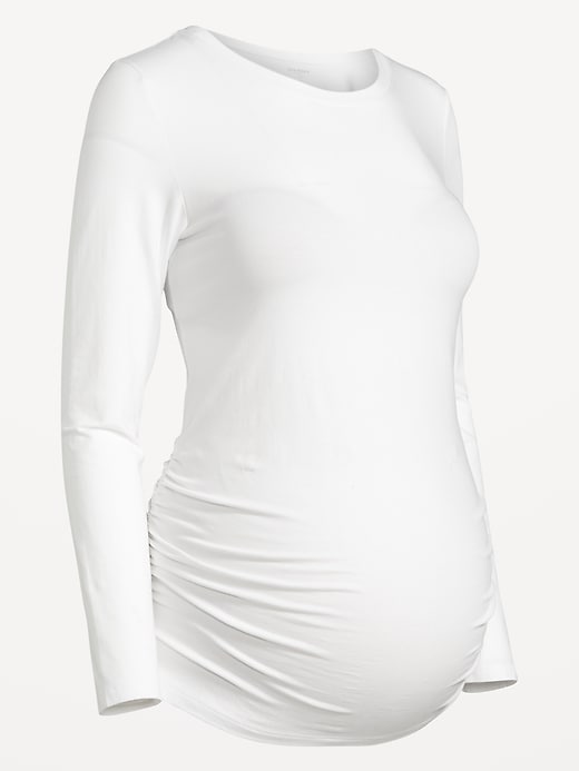 Image number 2 showing, Maternity Long Sleeve Crew Neck T-Shirt