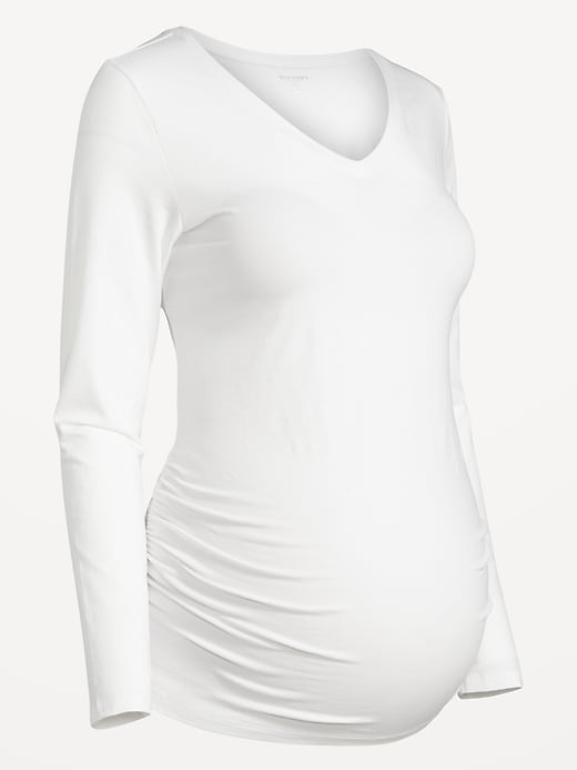 Image number 2 showing, Maternity V-Neck Long Sleeve T-Shirt