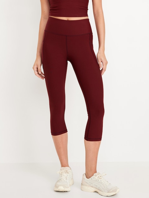 High-Waisted PowerSoft Crop Pocket Leggings - Royal Velvet