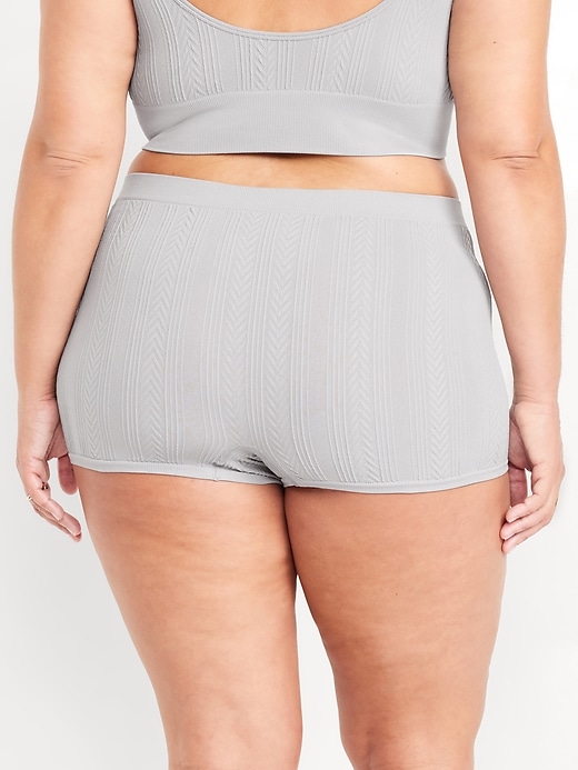 Image number 8 showing, Mid-Rise Seamless Boyshort Underwear