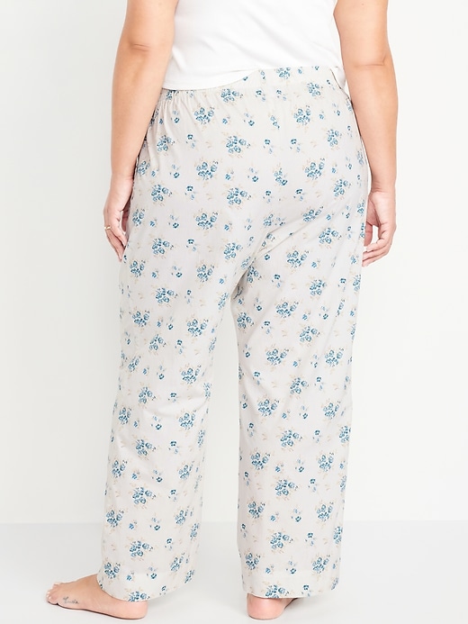 Image number 8 showing, High-Waisted Poplin Pajama Pant