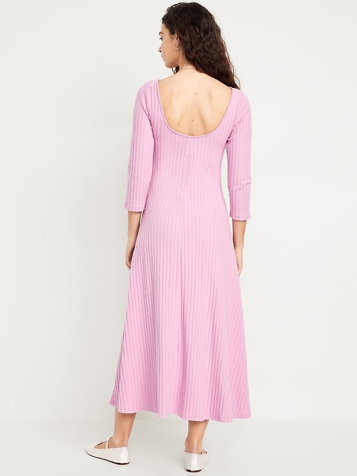 Image number 8 showing, Fit &amp; Flare Ribbed Maxi Dress