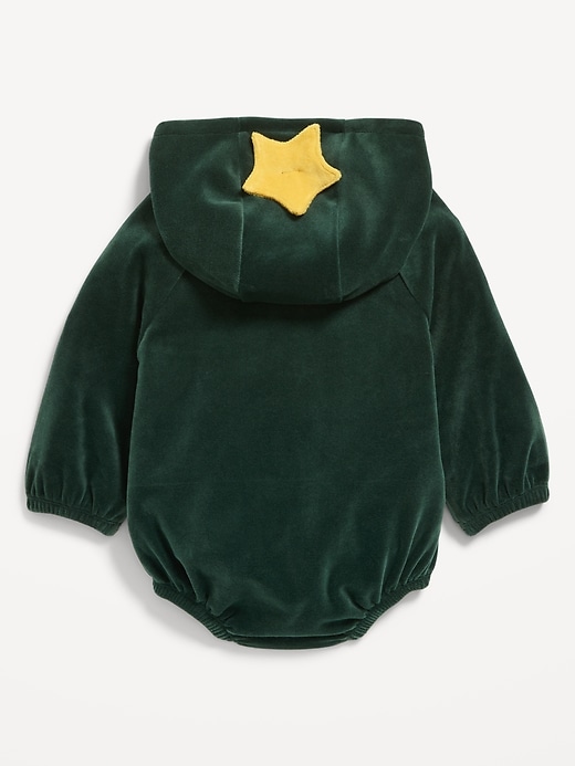 View large product image 2 of 3. Unisex &quot;Holiday Tree&quot; Costume Hooded One-Piece Romper for Baby