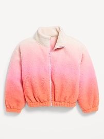 View large product image 3 of 5. Printed Mock-Neck Sherpa Full-Zip Jacket for Girls