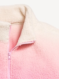 View large product image 5 of 5. Printed Mock-Neck Sherpa Full-Zip Jacket for Girls