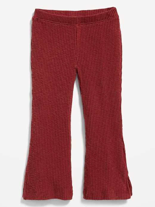 View large product image 1 of 2. Textured Ribbed Side-Slit Flare Leggings for Toddler Girls